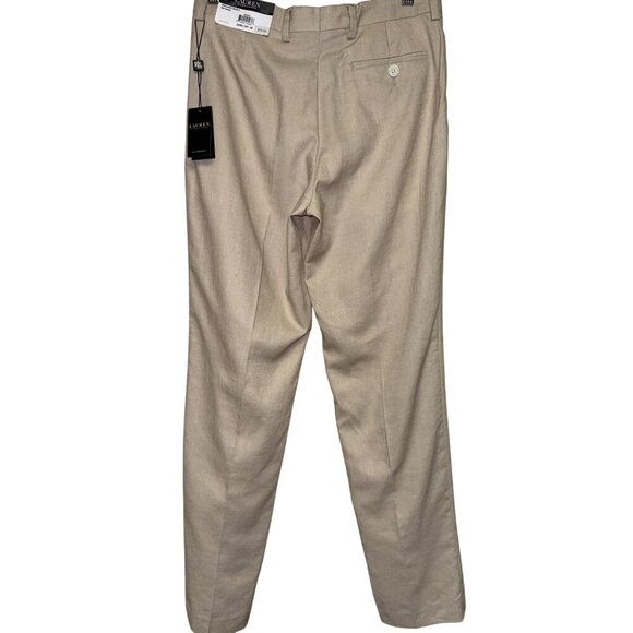 NEW Ralph Lauren Boy's Suit Pants Khaki Beugene Black Label Linen Size 20 30" - Picture 4 of 9